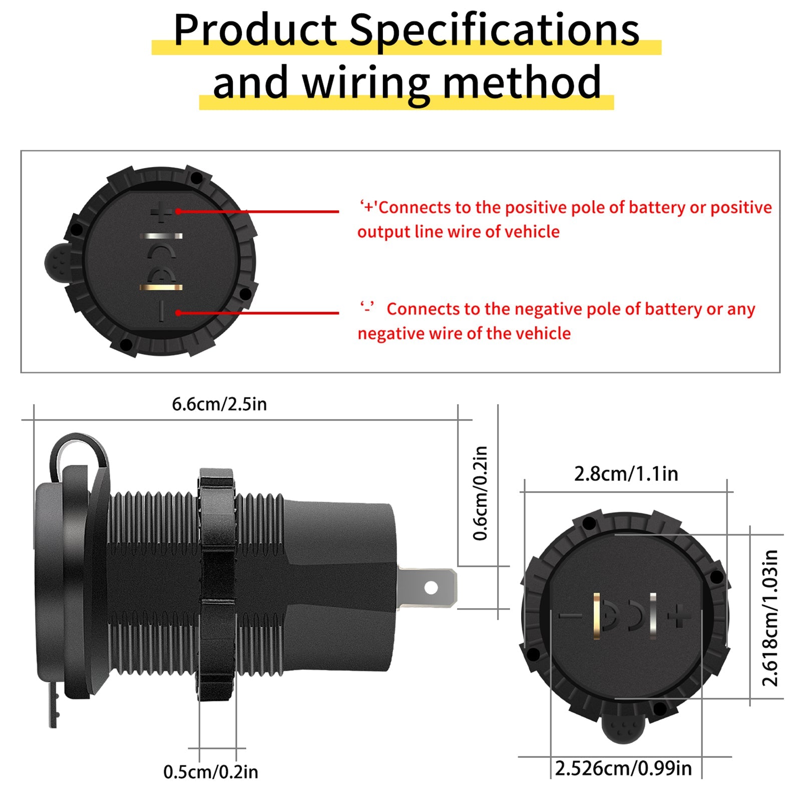 60W Qc4.0 Phone Charge Bracket Extension Bracket For Motocycle Motorbike BlackC Generic