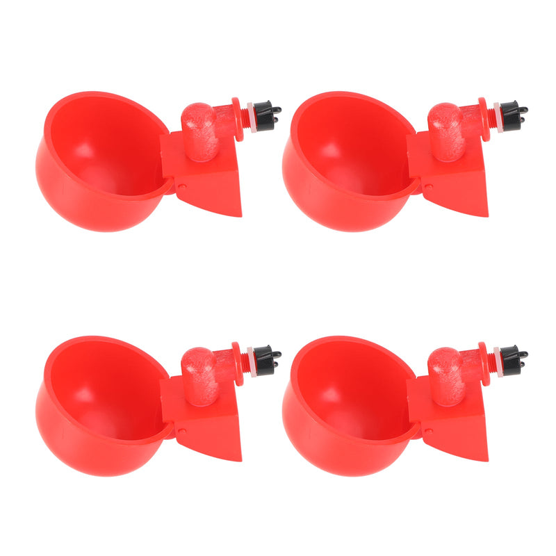 4Pcs Automatic Waterer Poultry Drinking Bowl Chicken Feeder Cup For Chicken