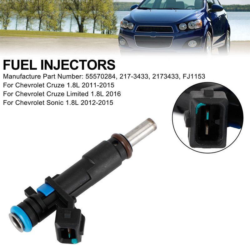 1 Uds 2011-2015 Chevrolet Cruze Sonic 1.8L 217-3433 inyectores de combustible 55570284