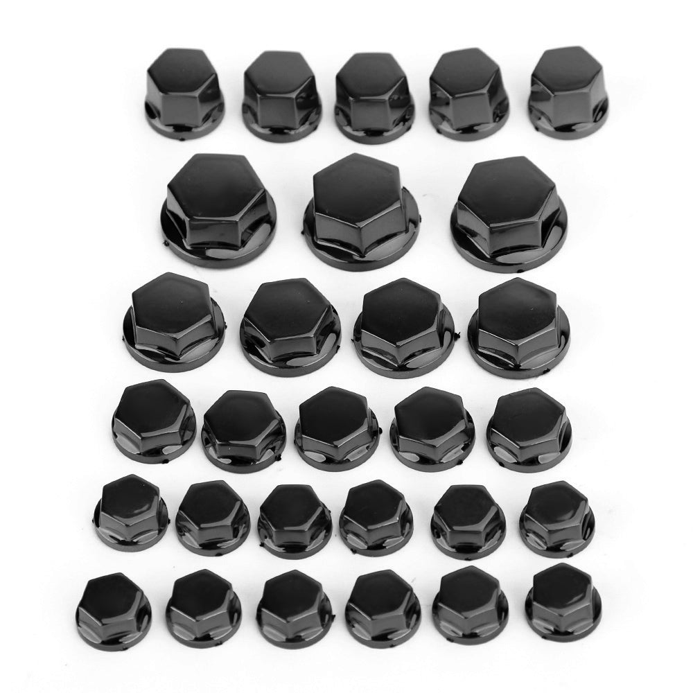 30pcs Motorcycle ABS Plastic Hexagon Socket Screw Covers Bolt Nut Cap Cover Generic