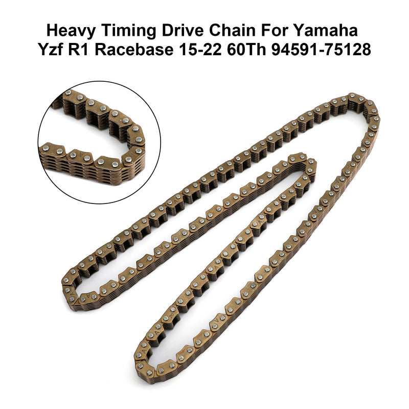 2015-2022 Yamaha Yzf R1 Racebase 60Th 94591-75128 Cadena de transmisión Cadena resistente