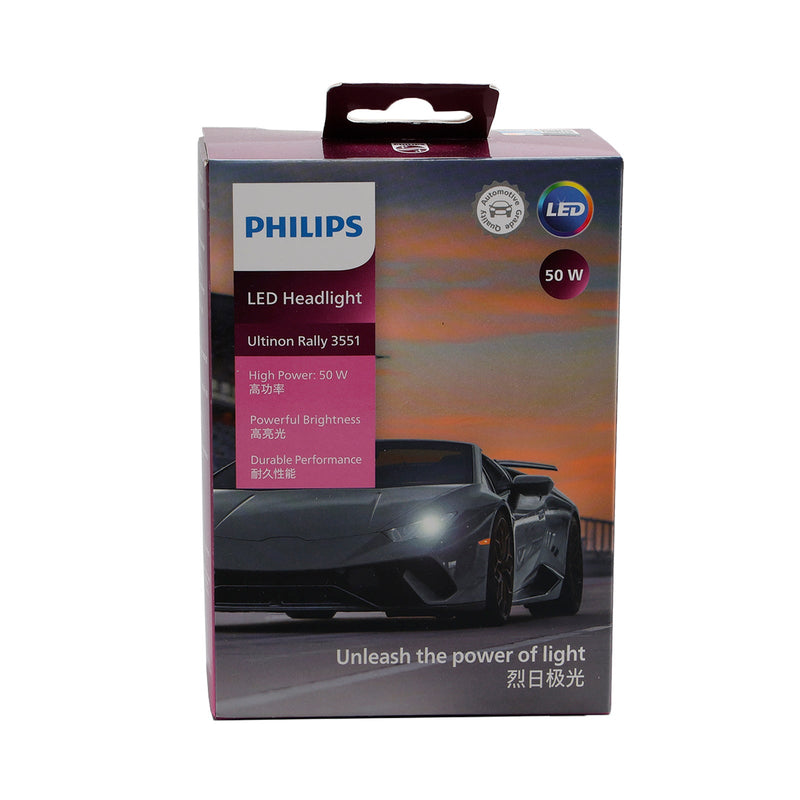 Para Philips 11005U3551X2 Ultinon Rally 3551 LED-HL HB3/4 12-24V 50W 6500K