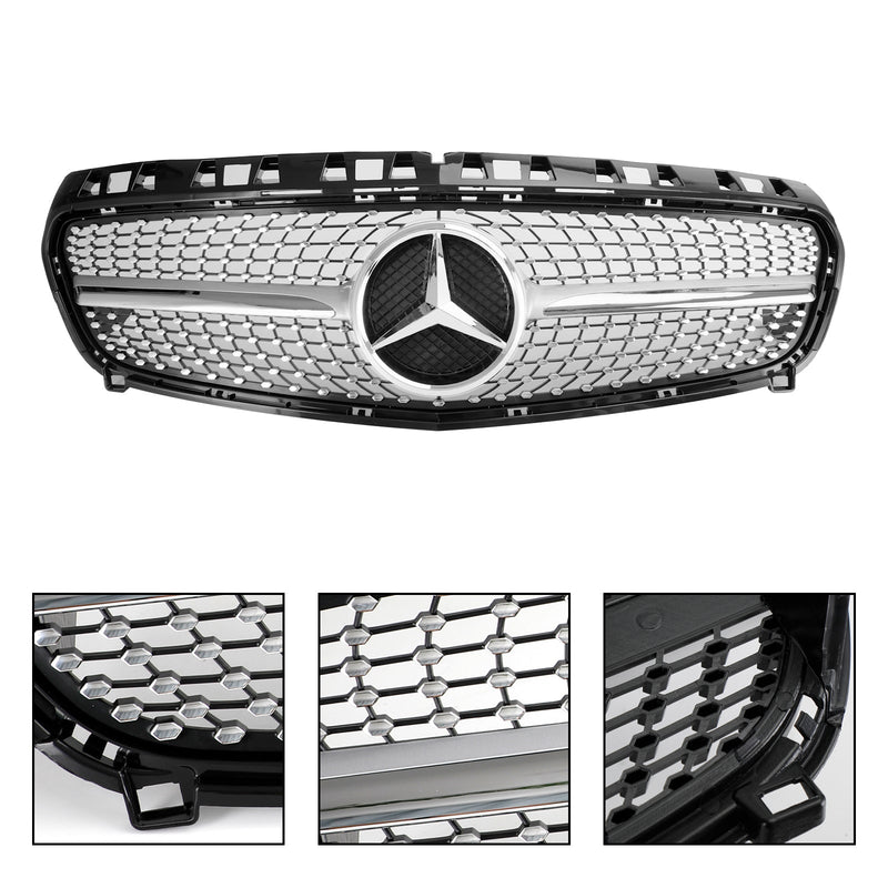Mercedes Benz Clase A W176 2013-2015 Parachoques Delantero Rejilla Parrilla Negro/Cromo