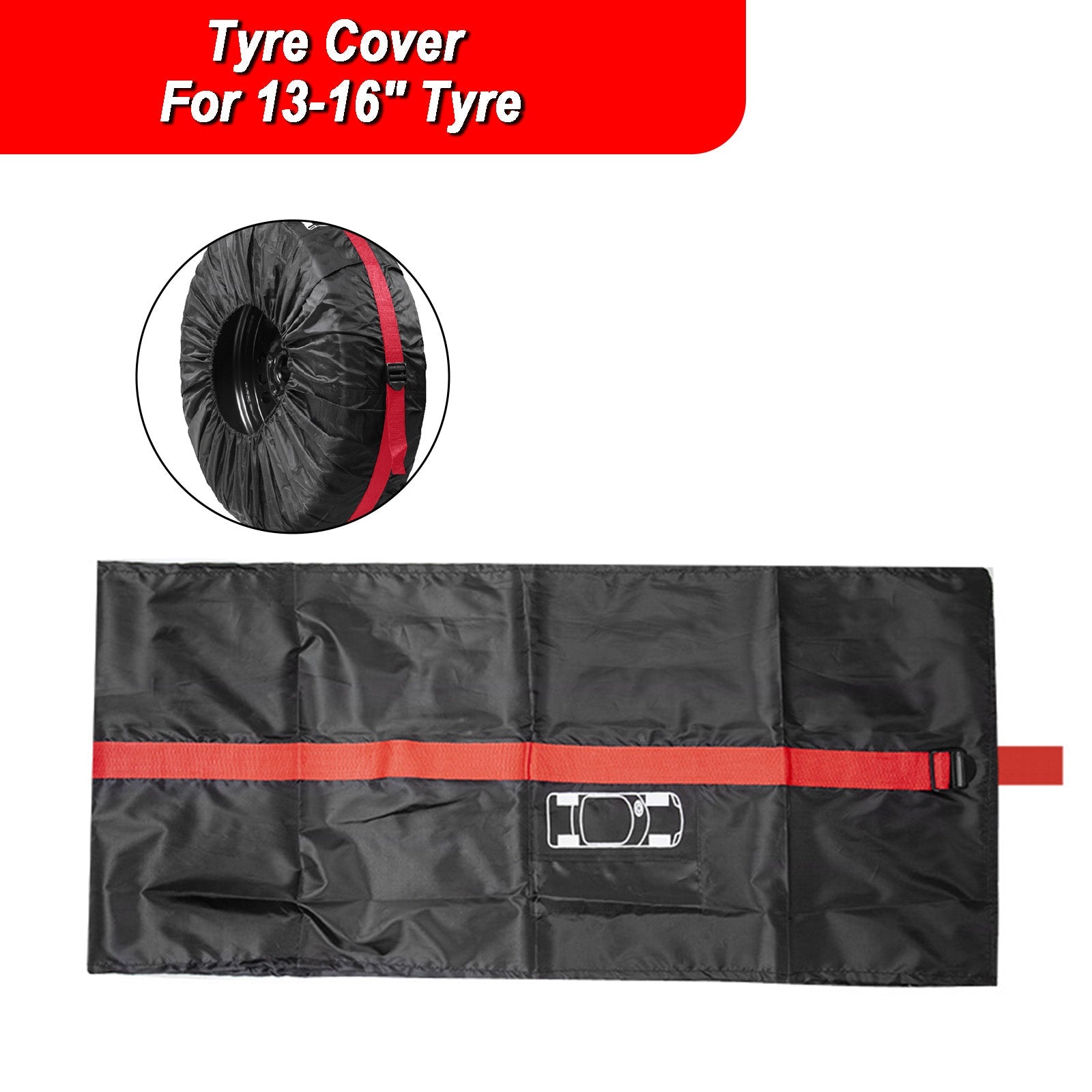 Tyre Spare Cover Tyre Wheel Storage Bag Tote Cover Protection Car SUV 13-16"