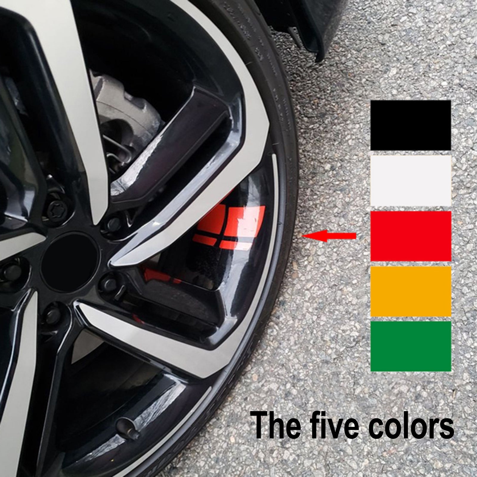 Wheel Rim Sticker Decal 6pcs Reflective Car Wheel Rim Vinyl Decal Sticker For 18