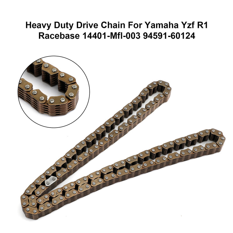 Yamaha Yzf R1 Racebase 14401-Mfl-003 94591-60124 Cadena de transmisión de sincronización pesada