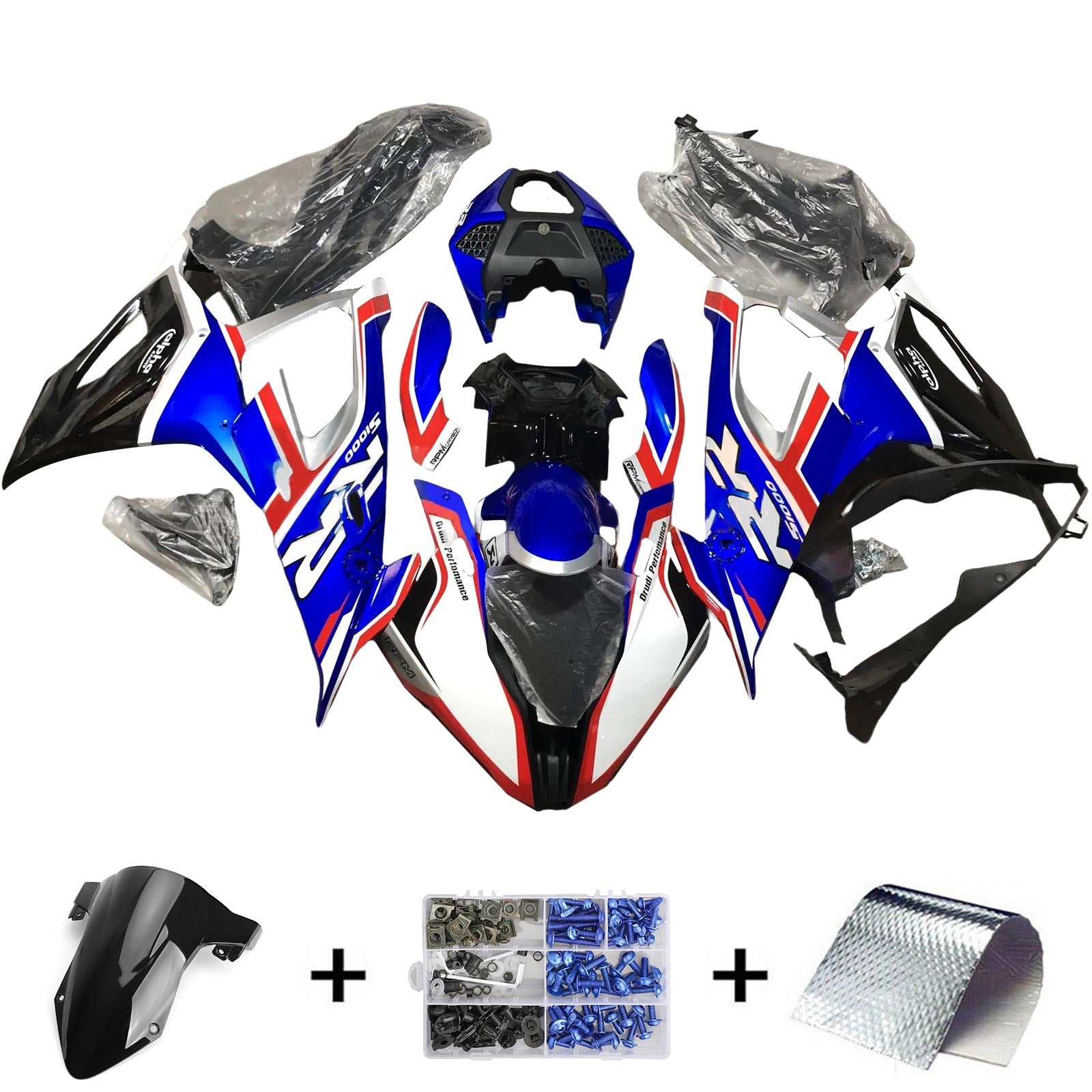 Amotopart BMW M1000RR S1000RR 2019-2022 Fairing Kit Bodywork Plastic ABS