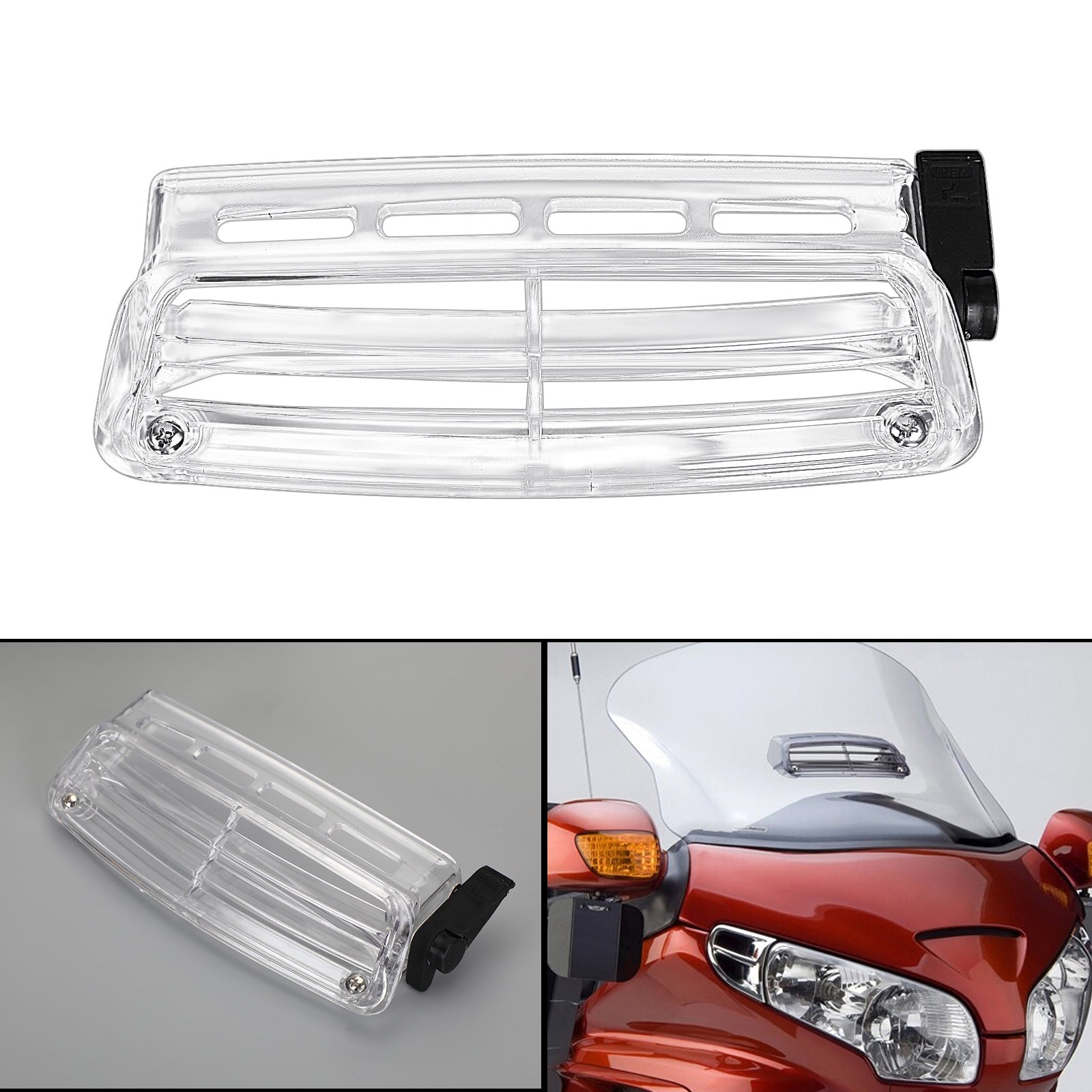 Clear Windscreen Windshield Vent For Honda Goldwing 1800 GL1800 2001-2016 Generic