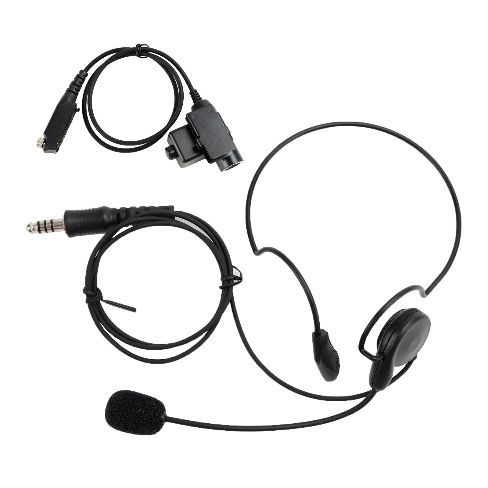 Auriculares tácticos con enchufe de montaje trasero 7,1-C7, 6 pines, U94 PTT para STP8040 STP8080 STP9000