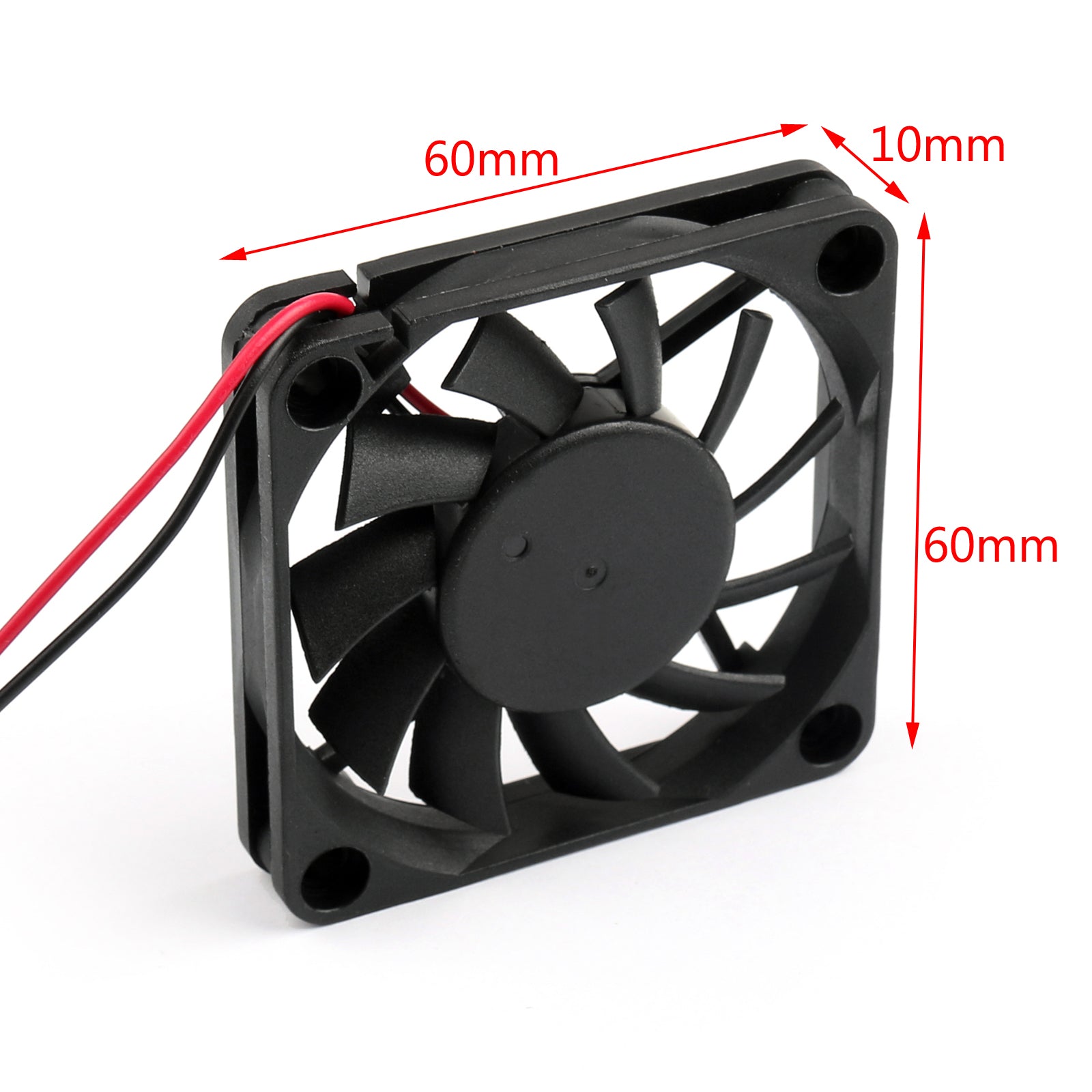 Ventilador de refrigeración sin escobillas de CC, 4 Uds., 12V, 0,18a, 6010s, 60x60x10mm, ventilador de ordenador con taza de 2 pines