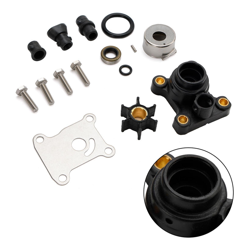 Water Pump Impeller Kit for Johnson Evinrude 8-15HP Outboard w/ Housing 18-3327