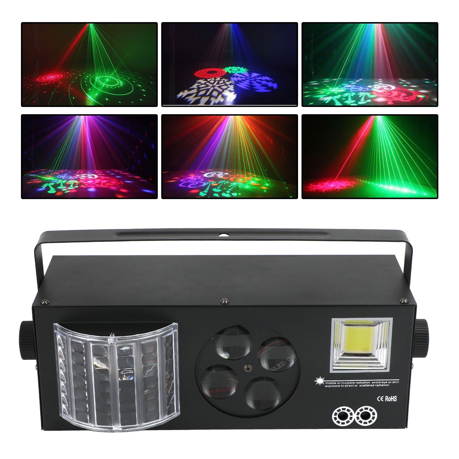 4In1 80W RGBW Pattern Strobe Lights LED DMX DJ Disco Party Stage Light+Remote