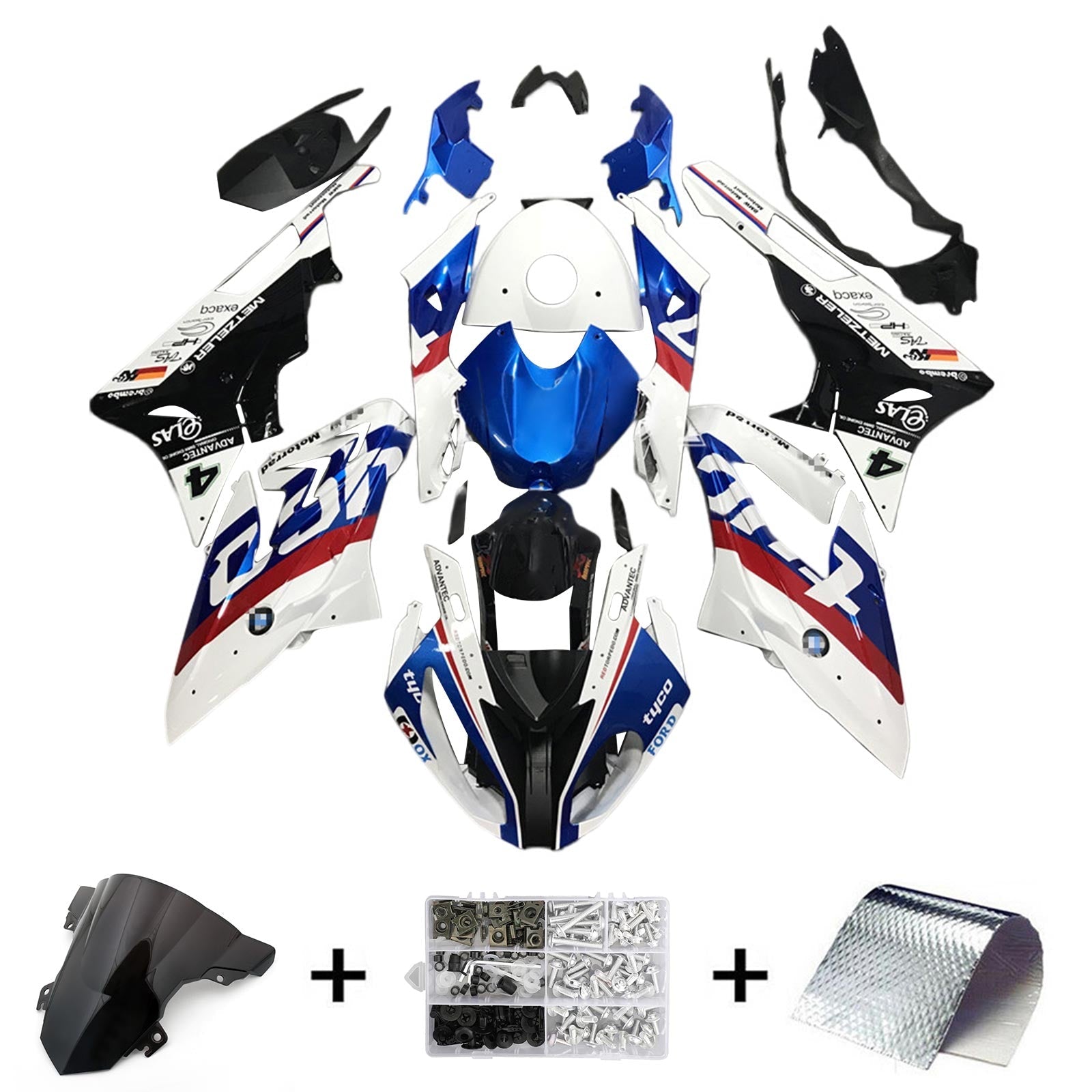 Amotopart BMW S1000RR 2015-2016 Kit Carenado Carrocería Plástico ABS