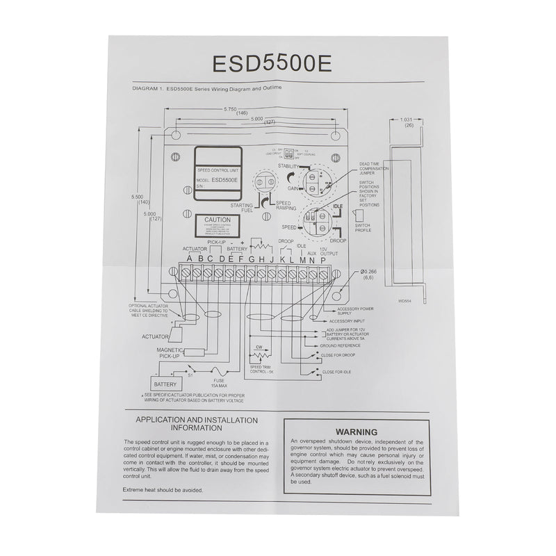 ESD5500E محافظ تحكم سرعة المحرك الإلكتروني لأجزاء مجموعة المولدات