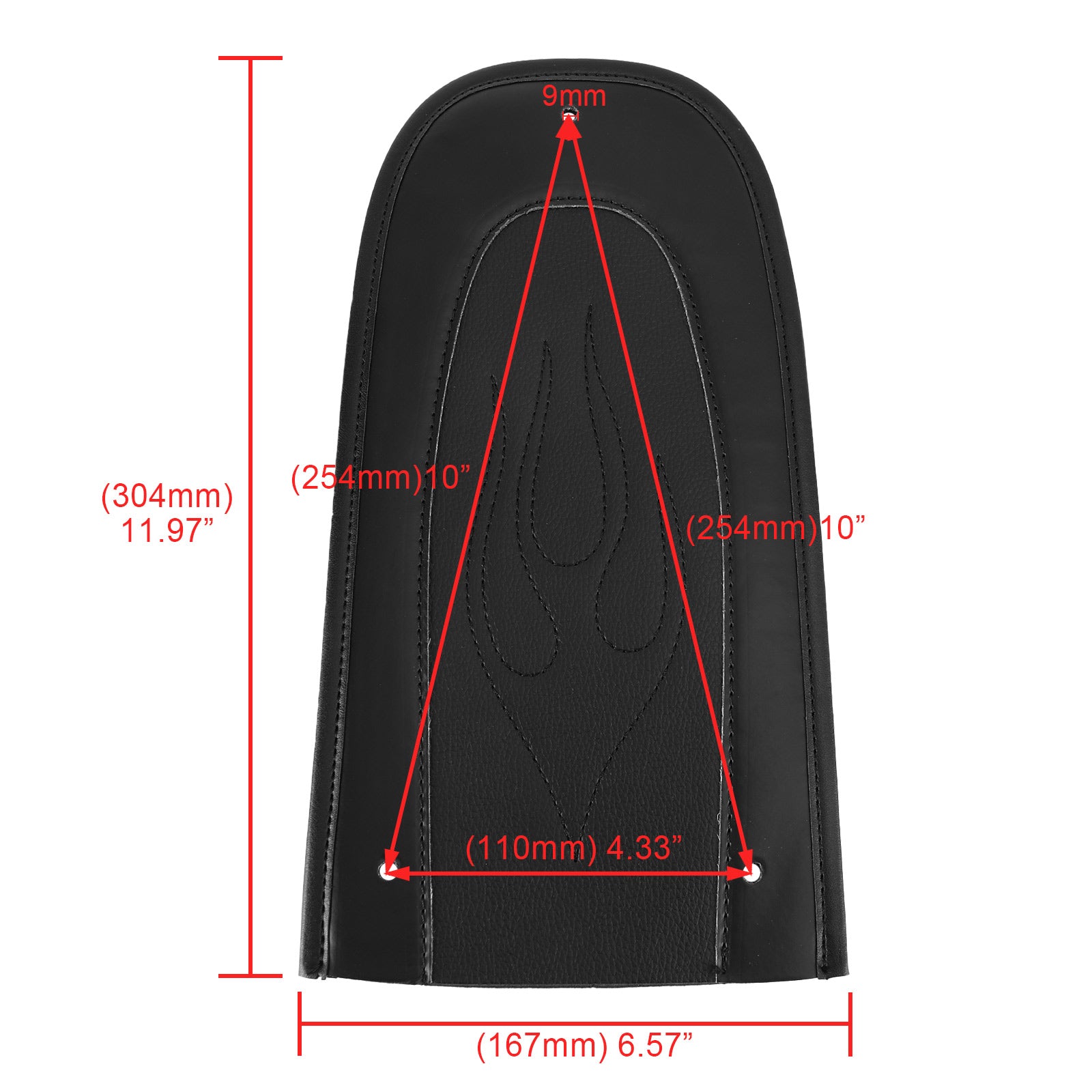 Flame Stitch PU Leather Rear Fender Bib Solo Seat For Touring Electra Road Glide Generic