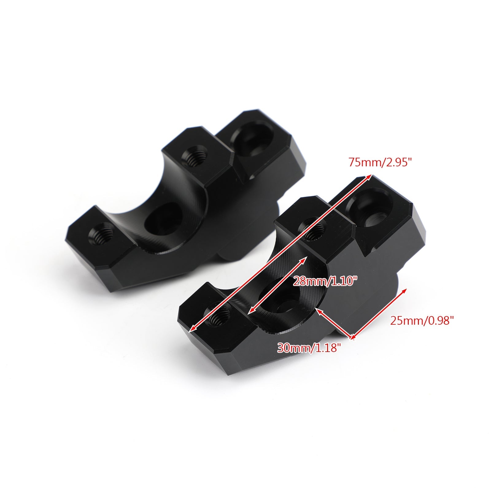 BLACK HANDLEBAR BAR RISERS BARBACK FOR YAMAHA MT09 TRACER 900 GT FJ09 2015-2019