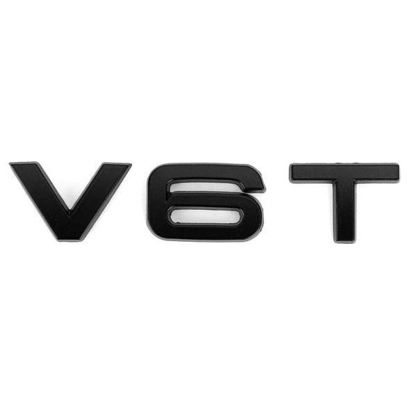 Emblema V6T insignia apto para AUDI A1 A3 A4 A5 A6 A7 Q3 Q5 Q7 S6 S7 S8 S4 SQ5 negro genérico
