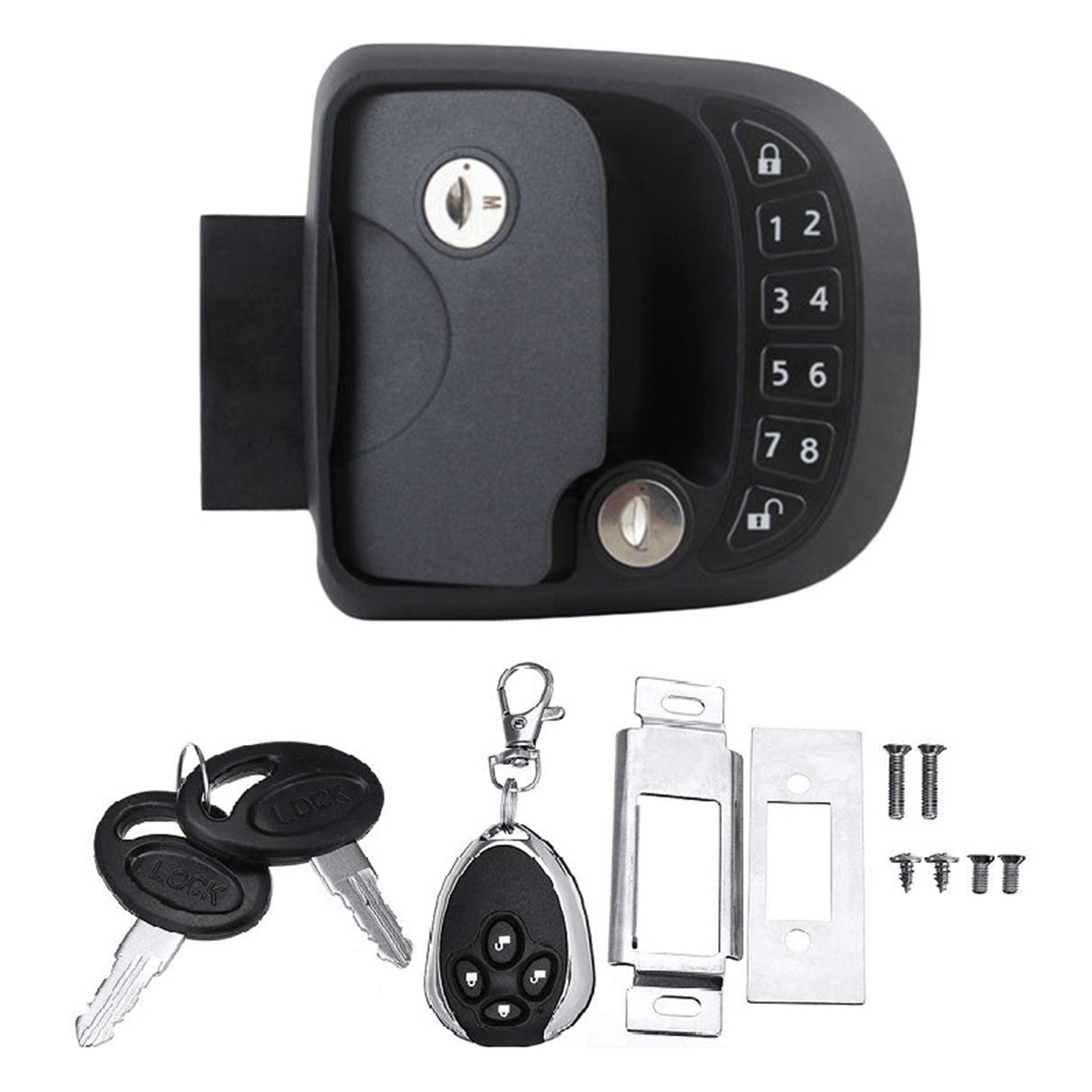 RV Lock Key Compact Keyless Entry Keypad السفينة مقطورة مع ملحقات قفل عن بعد