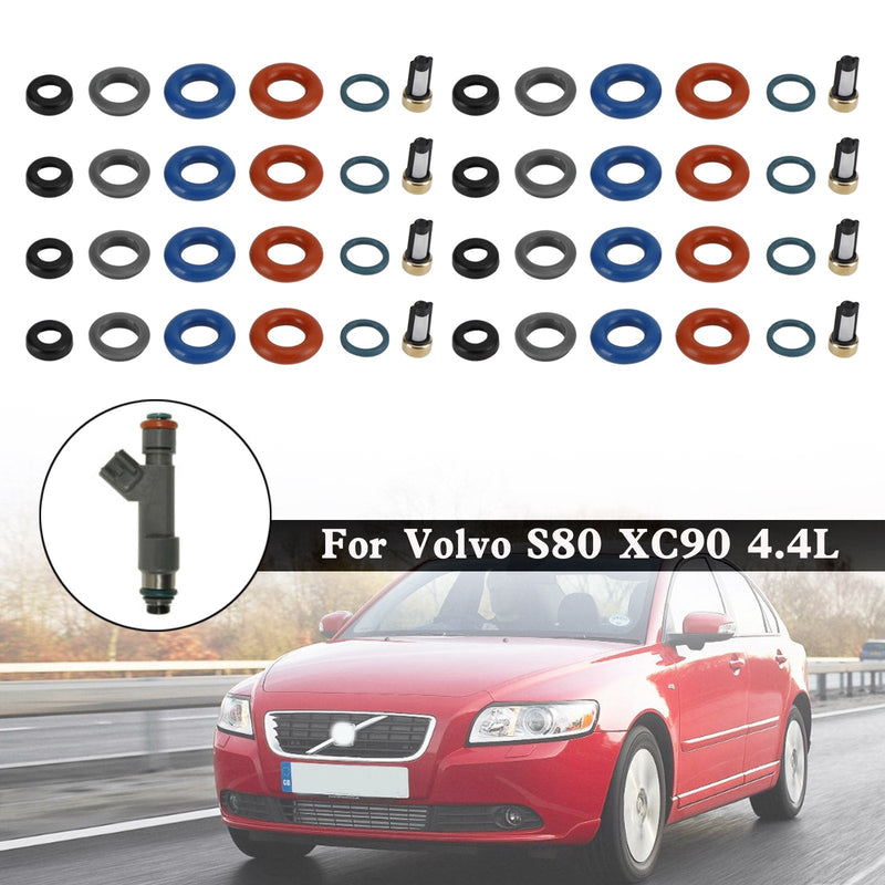 Volvo S80 XC90 4.4L 8PCS Kit de reparación de inyectores de combustible Tapa de filtro FJ1073 85212247 1550589 86536080 024078918 55559397 1581552
