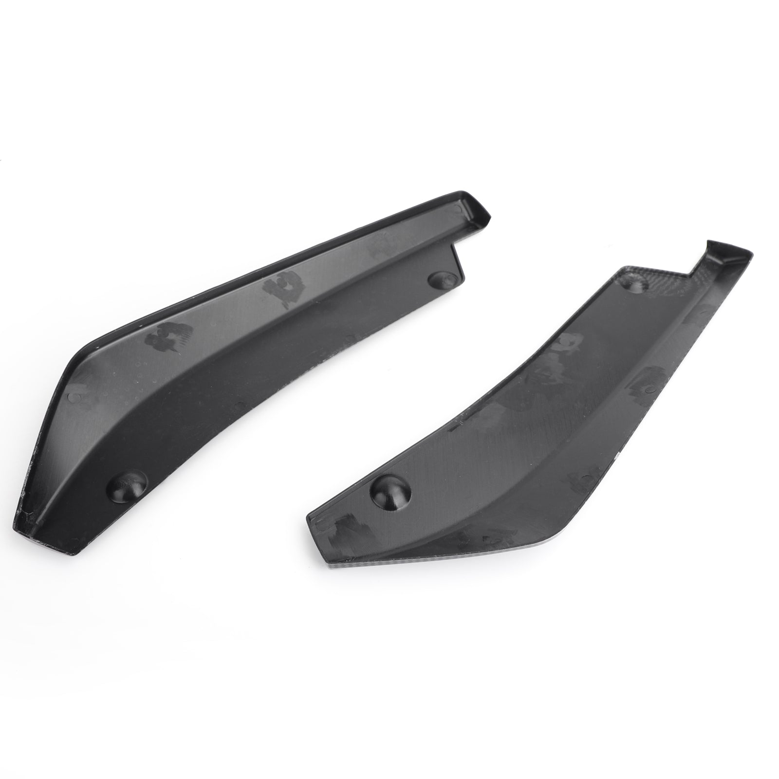 2PCS Car Rear Bumper Fin Canard Splitter Diffuser Valence Spoiler Lip Carbon Fiber Look Generic