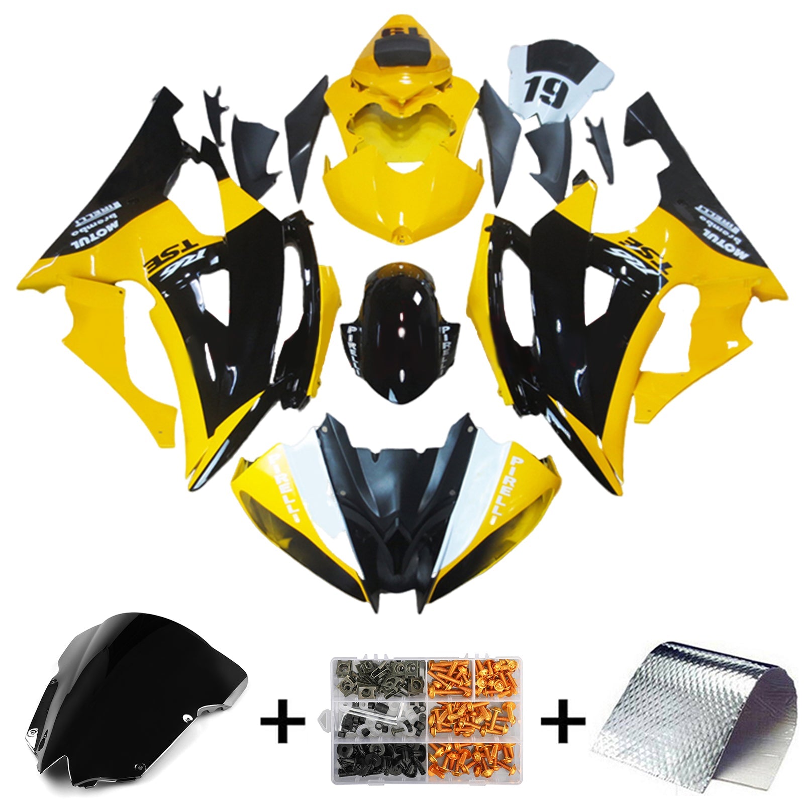 Yamaha YZF 600 R6 2008-2016 Fairing Kit Bodywork Plastic ABS