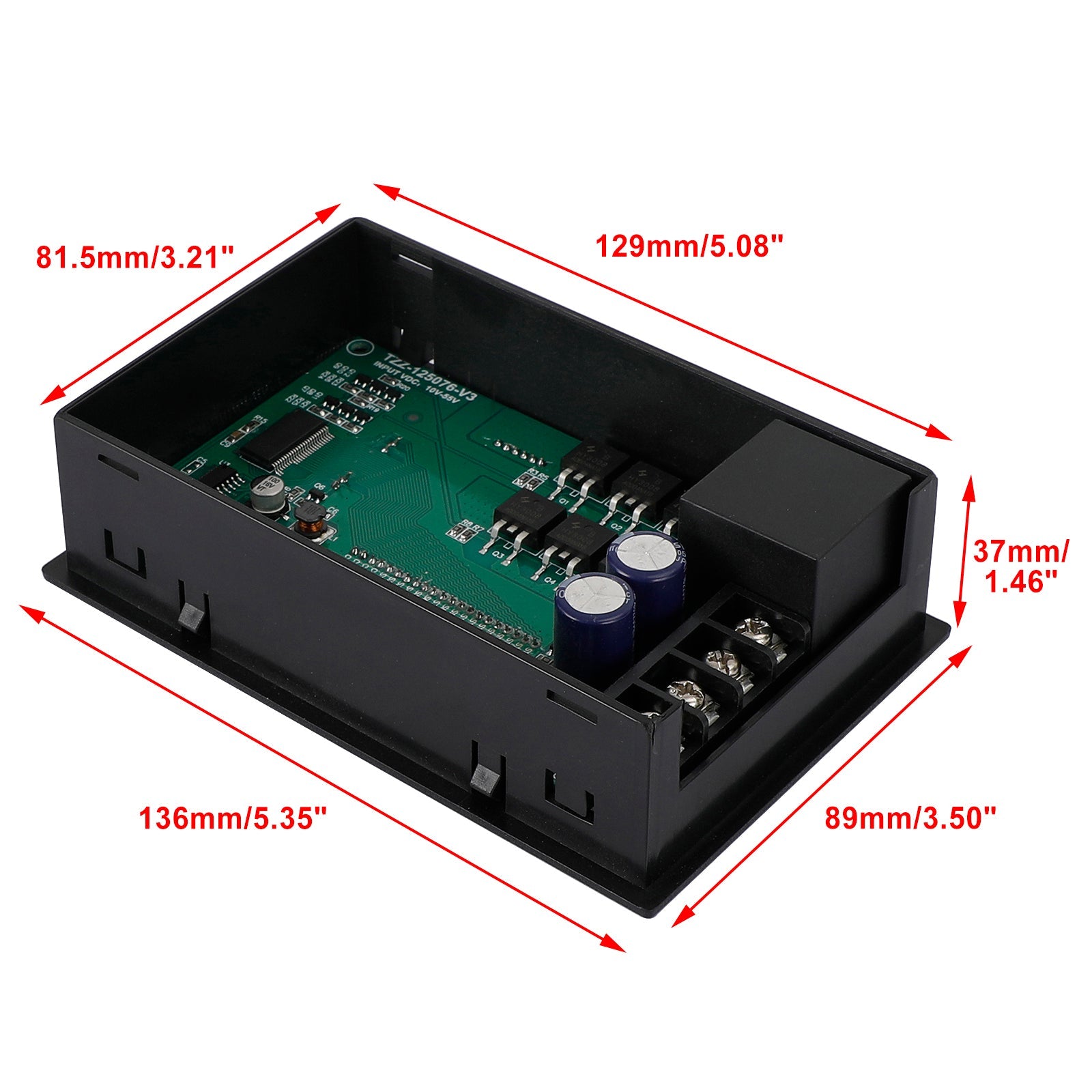 DC 10-55V Digital PWM DC Motor Speed Controller 0~100% 40A Time Reversible