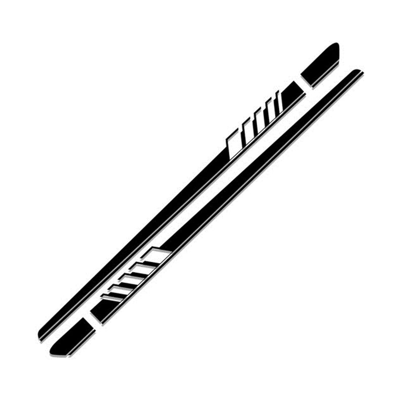 2pcs Side Skirt Stripes Decal Sticker for Mercedes Benz W205 C Class AMG Black Generic