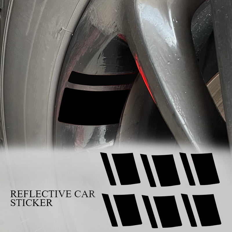 6pcs Reflective Car Wheel Rim Vinyl Decal Sticker For 18"-21" Universal Generic