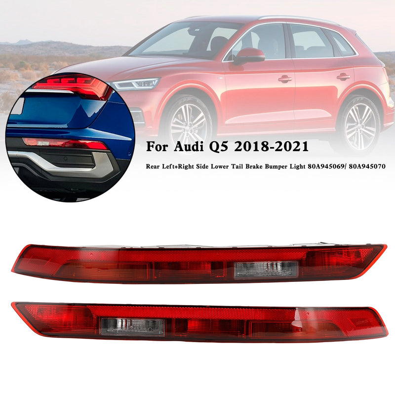 Audi Q5 2018-2021 Luz de parachoques trasera L+R lateral inferior de freno 80A945069/70