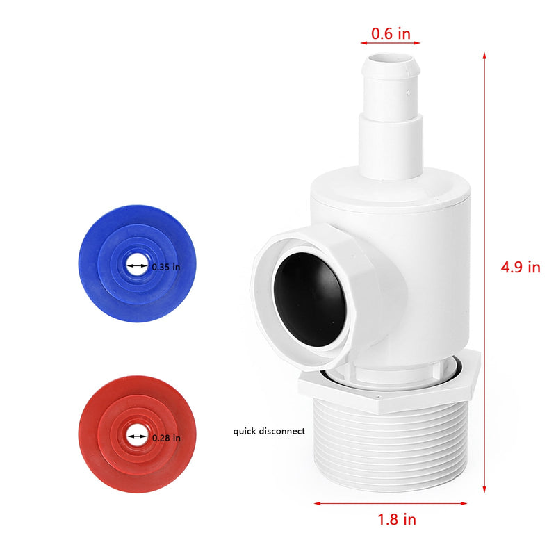 Universal Wall Fitting Connector For Polaris 180 280 380 Pool Cleaner 9-100-9001