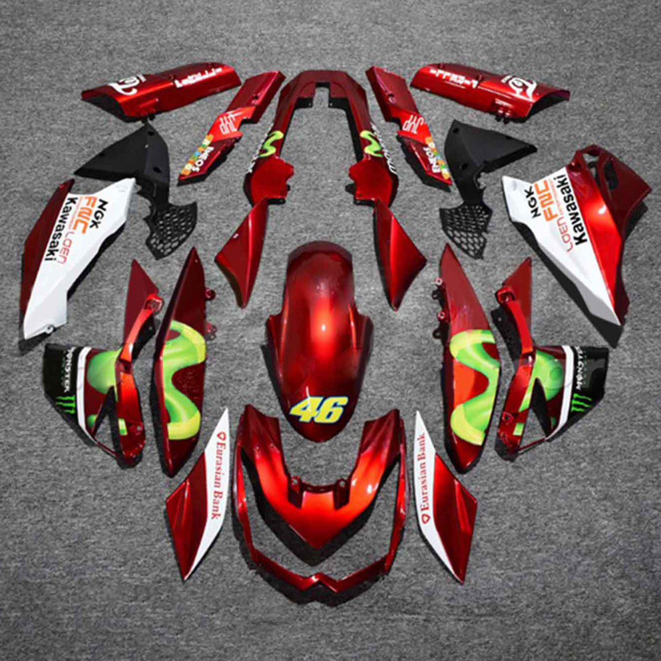 Kawasaki Z1000 2010-2013 Fairing Kit Bodywork Plastic ABS