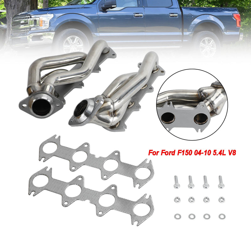 Ford F150 04-10 5.4 V8 Stainless Exhaust Manifold Shorty Headers Performance