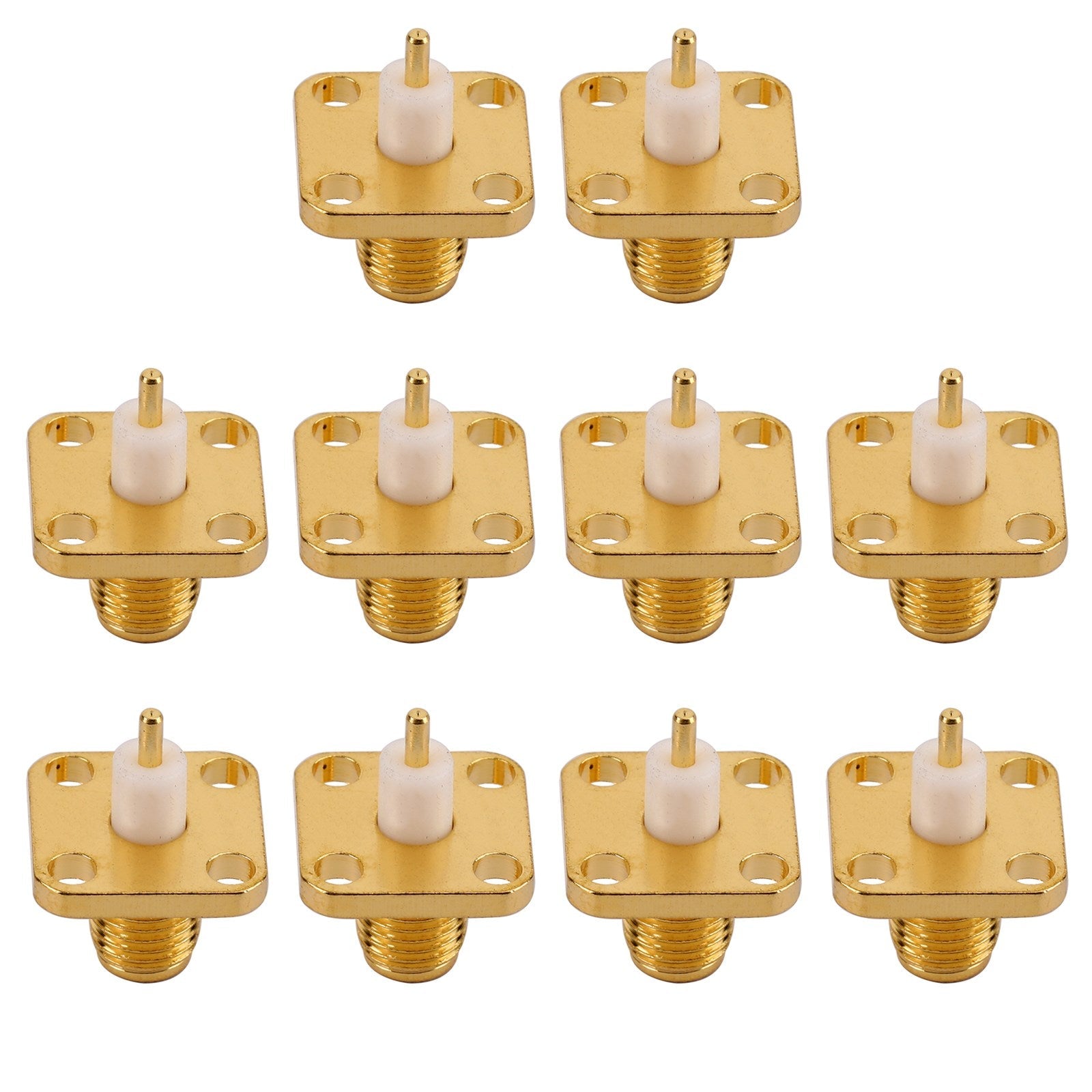 10x SMA Female Jack Chassis 4Hole Panel Mount Post Terminal RF Coax Connector 5mm