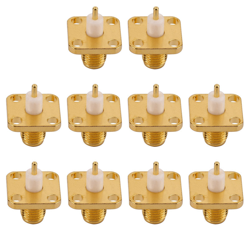 10x SMA Female Jack Chassis 4Hole Panel Mount Post Terminal RF Coax Connector 5mm