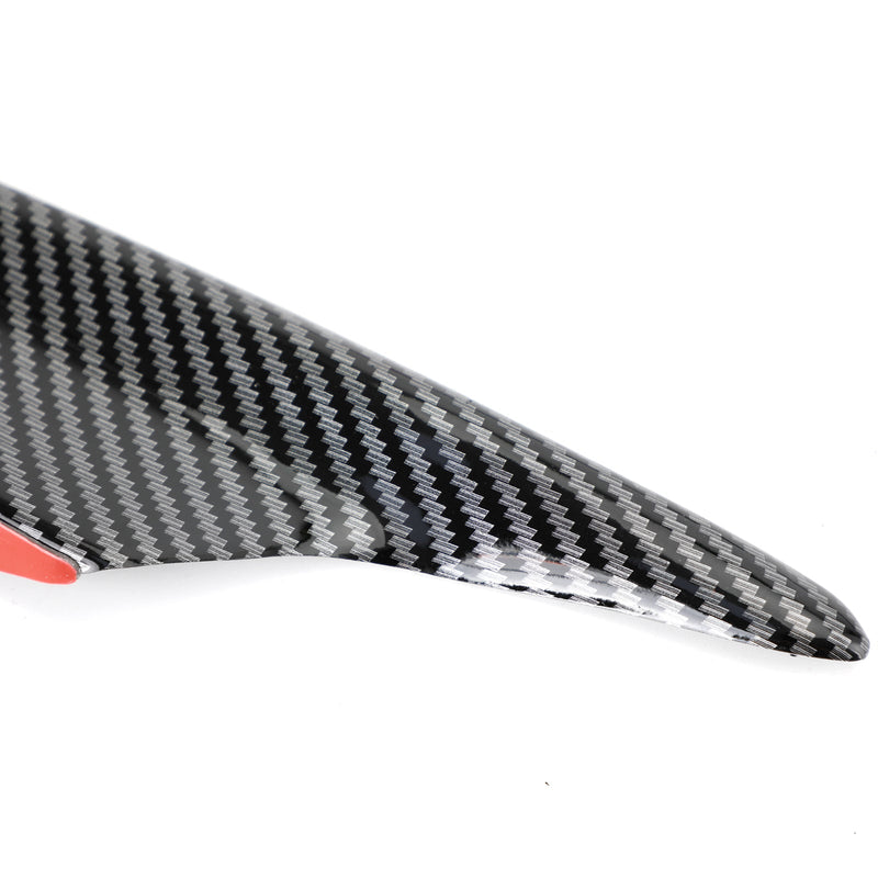 4pcs Universal Front Bumper Fins Body Splitter Spoiler Canards Carbon Fiber Look