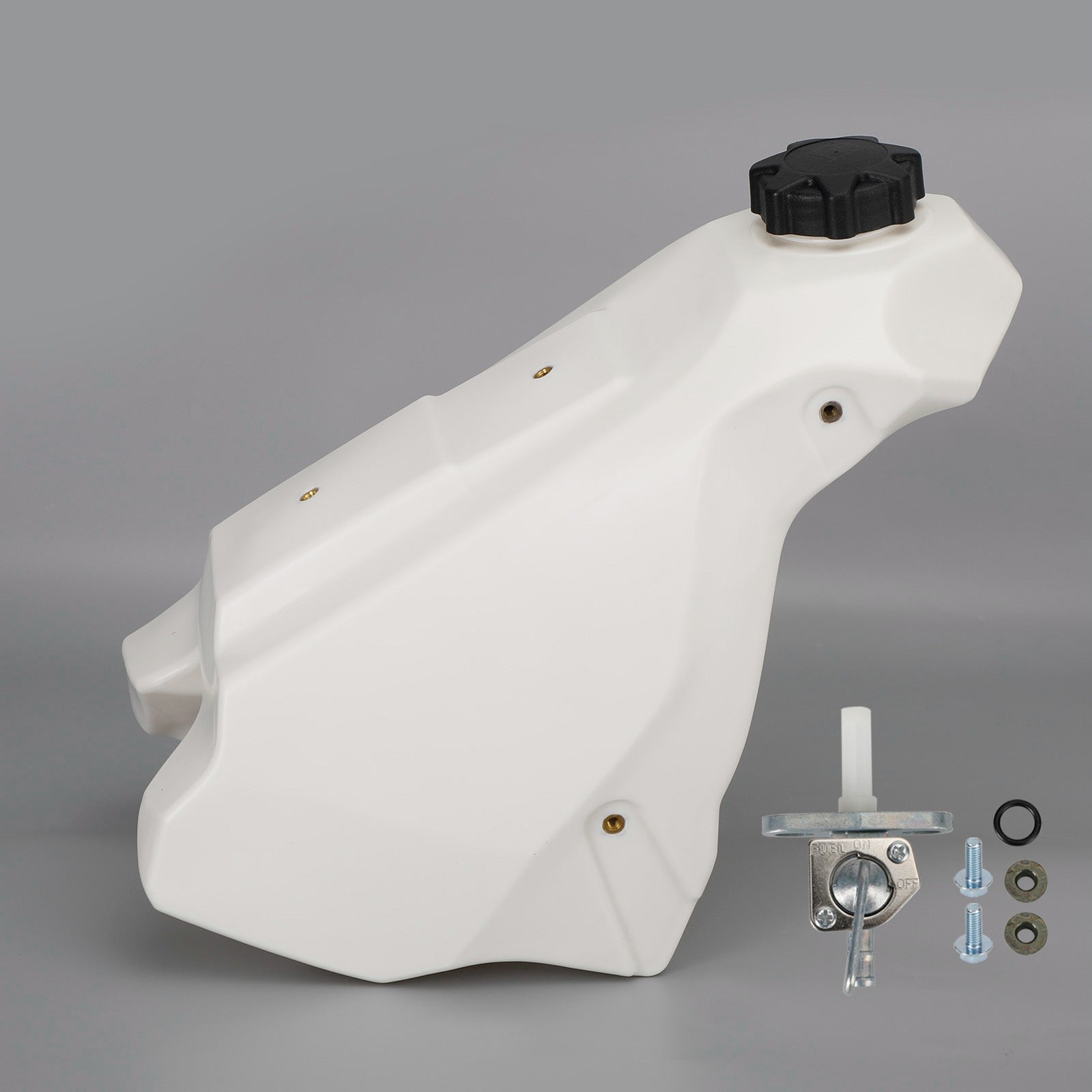 1989-2001 Honda CR500R Fuel Gas Tank & Cap White 3.6 Gal Petcock Valve Kit