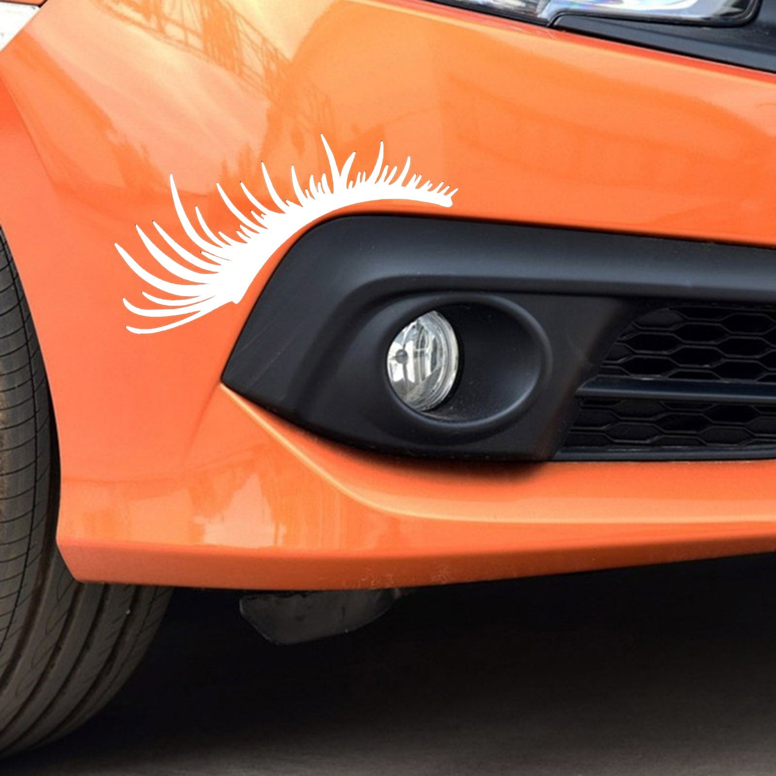 Car Headlight Eyelash Sticker Eyebrow Decal for Porsche Volkswagen Beetle Black Generic