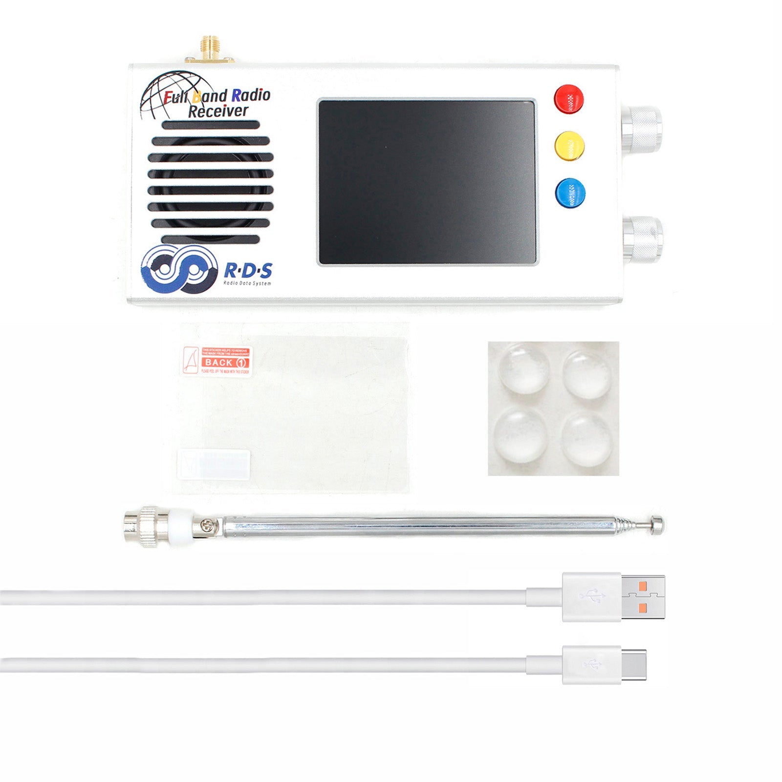 شاشة LCD 3.2 بوصة V1.18 TEF6686 جهاز استقبال راديو FM/MW/Shortwave HF/LW كامل النطاق