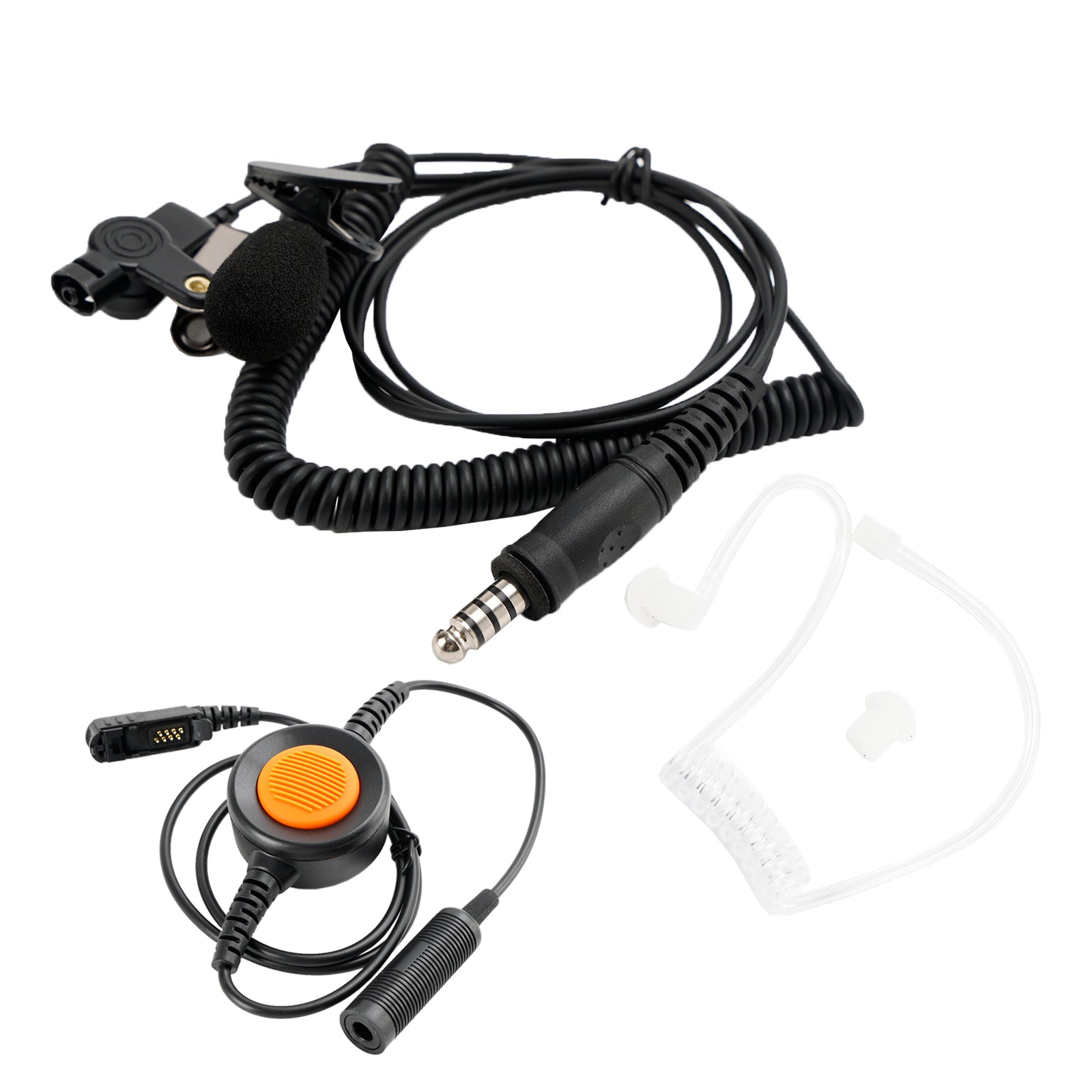 7.1-A3 Transparent Tube Headset with Mic 6-Pin U94 PTT For E8600/8608/8268