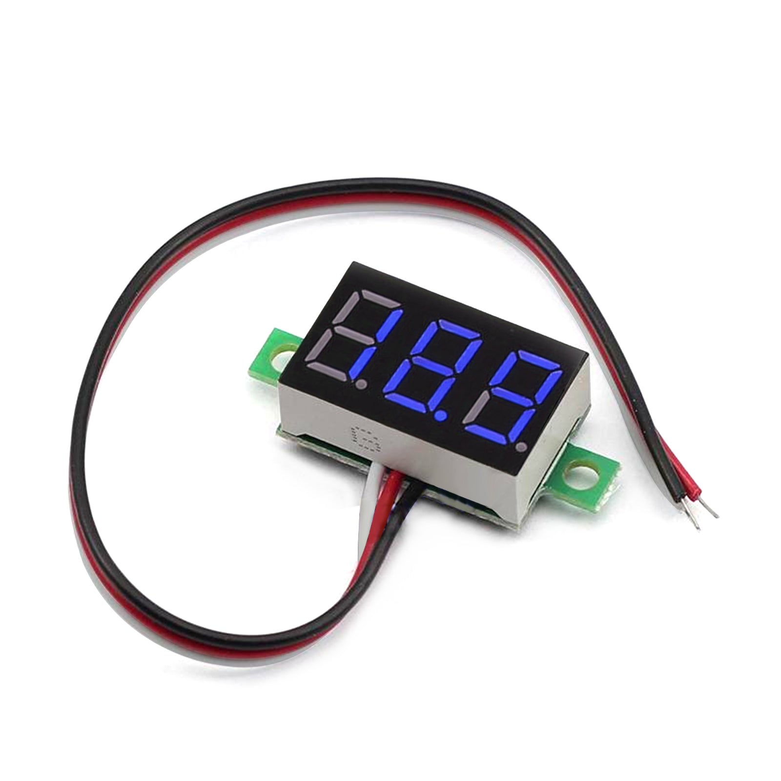 5x Mini DC 0-30V Blue LED 3-Digital Display Voltage Voltmeter Panel Calibratable