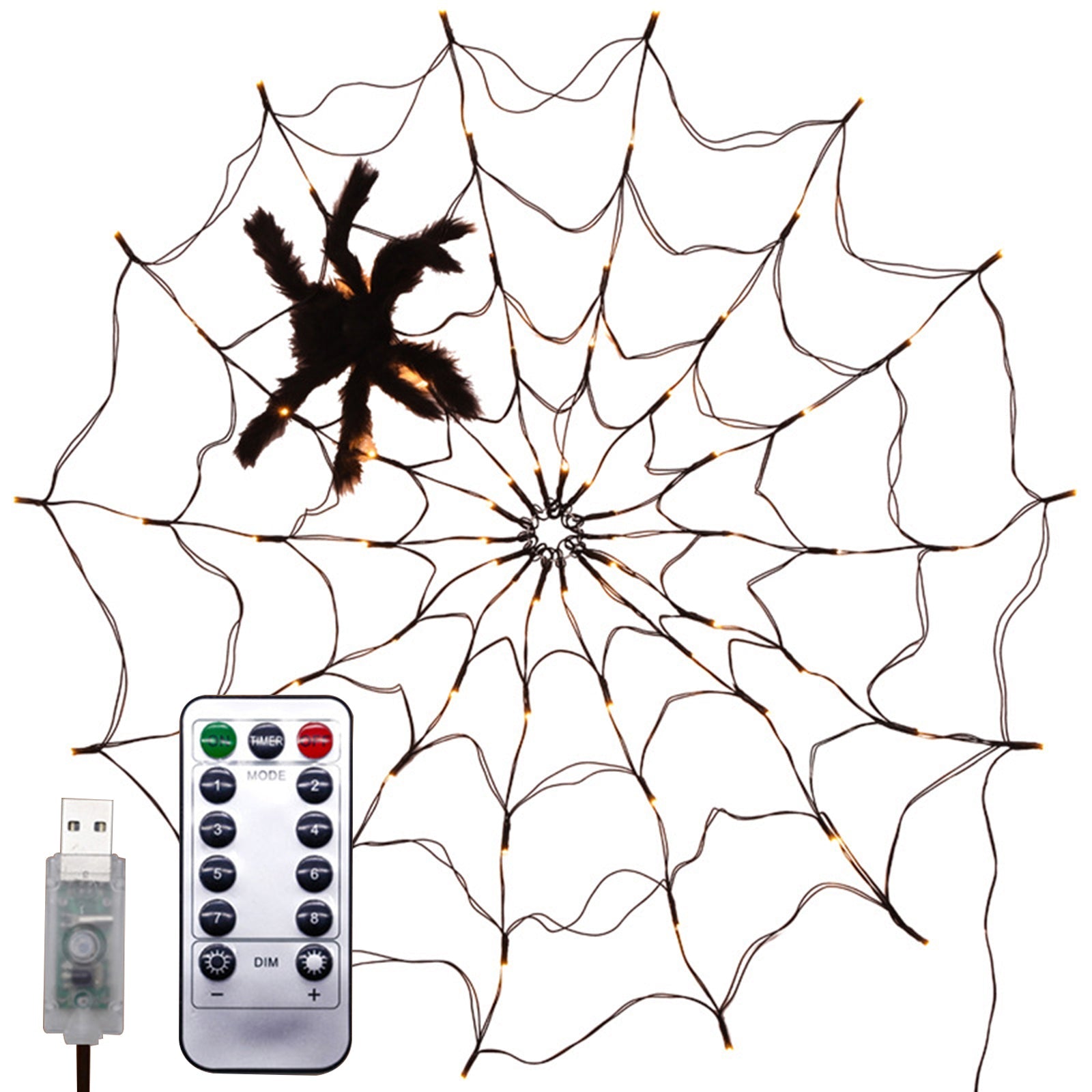 Halloween Decorations Web Lights Indoor Outdoor Party Garden Decoration+Spider