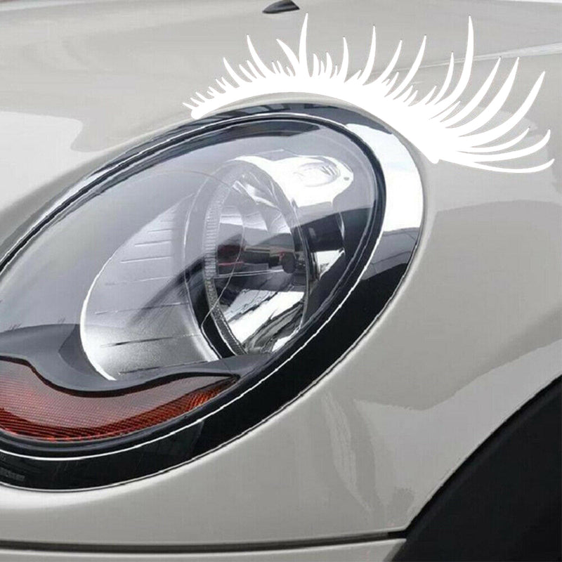 Car Headlight Eyelash Sticker Eyebrow Decal for Porsche Volkswagen Beetle Black Generic