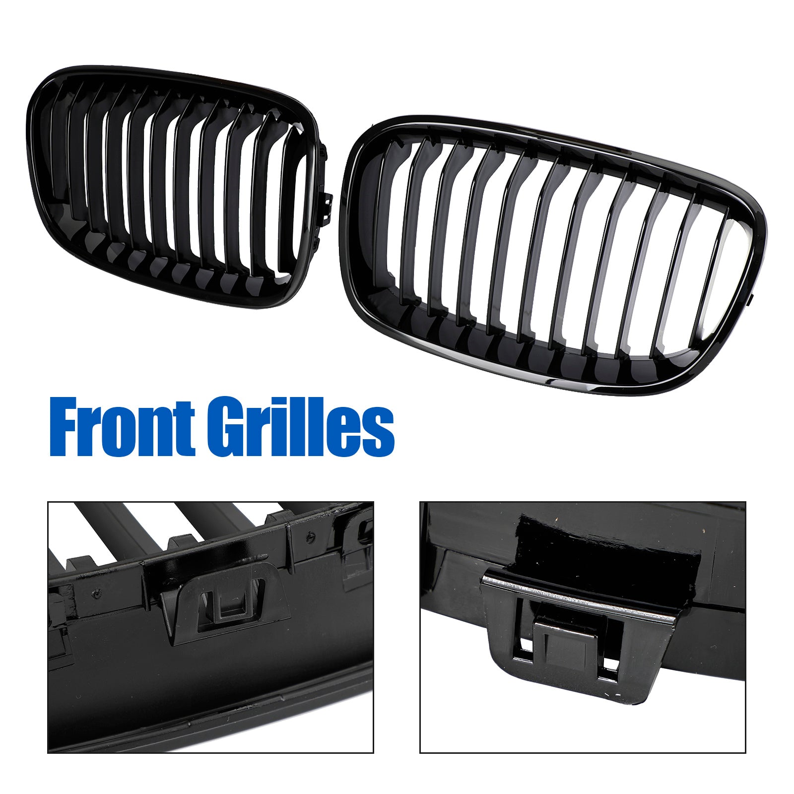 2012-2014 BMW 1 Series F20 F21 2PCS Front Bumper Kidney Grill Grille