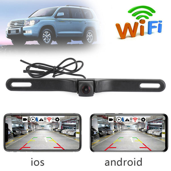 Wireless Car Rear View Backup Camera License Plate Frame Fit For iPhone Android