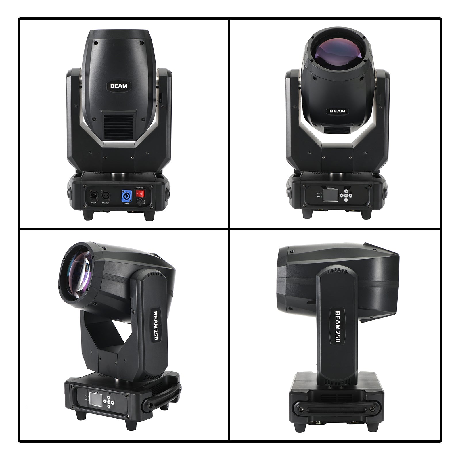 250W 8R Rainbow 3In1 Moving Head Light Double Prisms Gobo Wash Stage Lighting