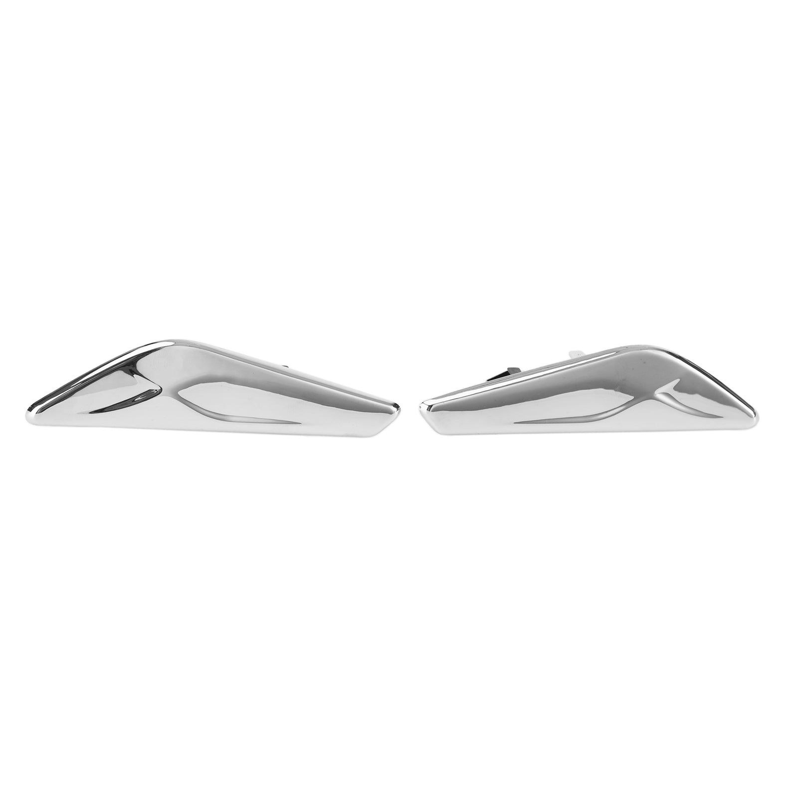 Pair Chrome Front Side Fender Trim Finisher 51117338569/570 For BMW F25 F26 X3 Generic