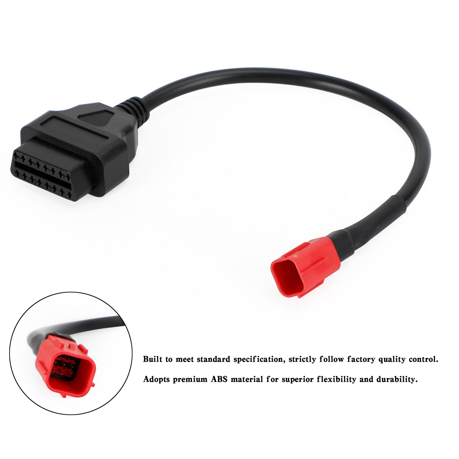 Honda 6 Pin Plug Diagnostic Cable to 16 pin Adapter OBD2 Motorcycle Cable