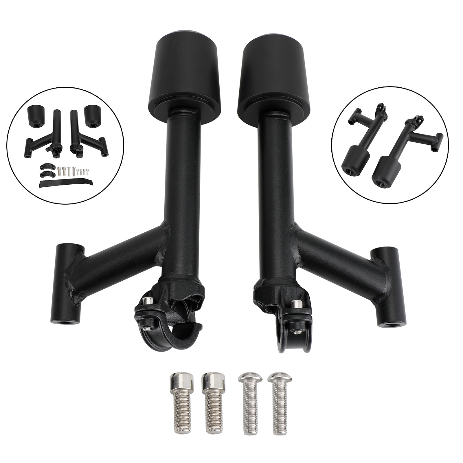 Rc390 Rc 390 2022-2024 Aluminum Frame Crash Sliders Protection Black