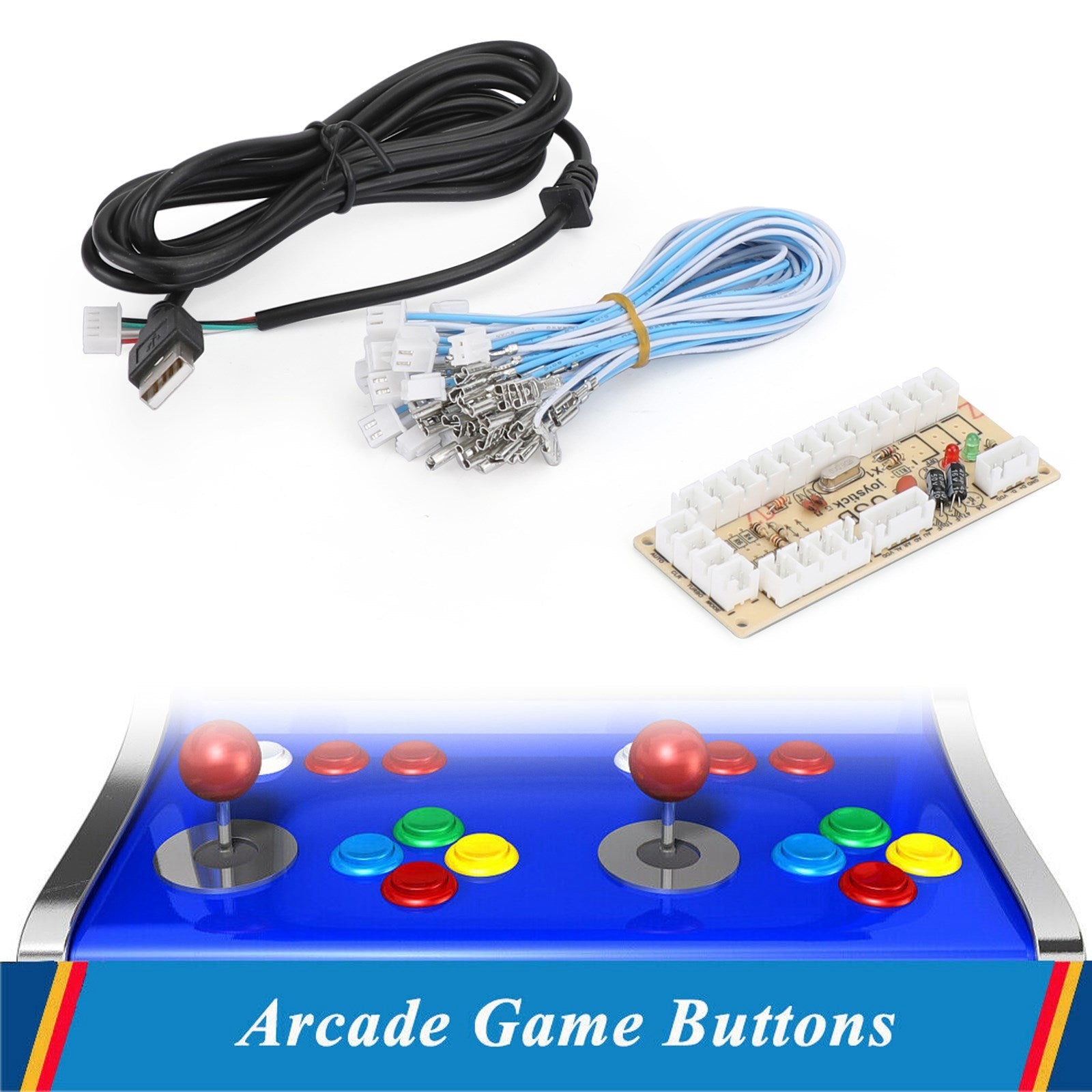 Zero Delay Arcade USB Encoder PC to Joystick to Joystick Fit for PC Games