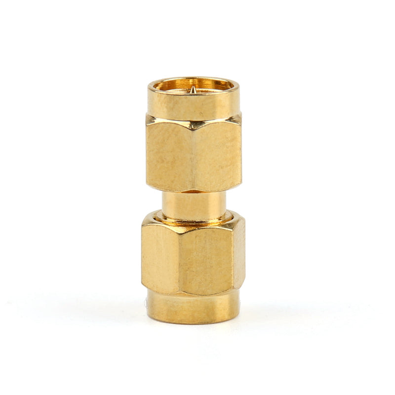 1Pc Adapter RP SMA Male To SMA Male Plug RF Connector Straight Gold Plating